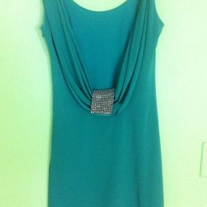 Evening dress, emerald green worn once