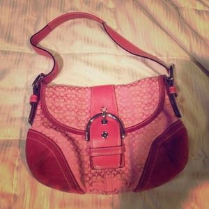 Pink coach handbag
