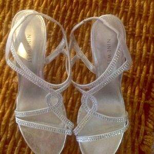 Nine West Strappy Heel in Silver