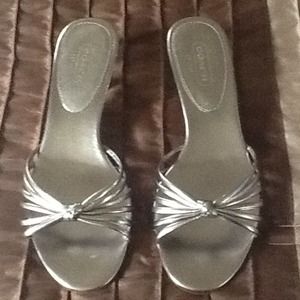 Silver Coach sandals