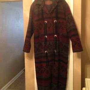 Woollrich Vintage Blanket hooded coat Sz med