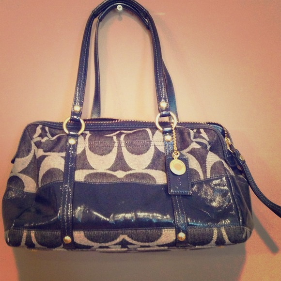 Authentic jean looking Coach bag