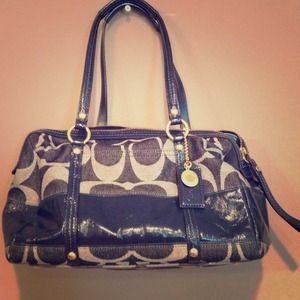 Authentic jean looking Coach bag