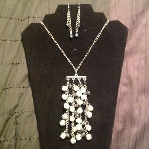 Handcrafted earrings and necklace