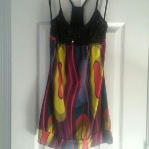 Multi colored mini dress