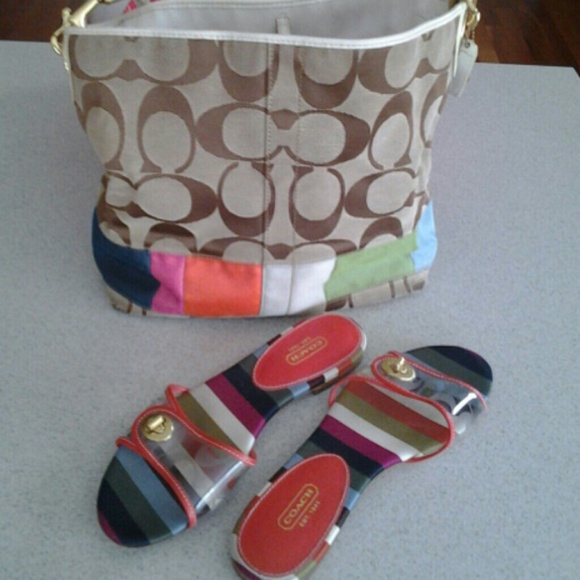 100% authentic coach regatta sandals (used) 8.5 B