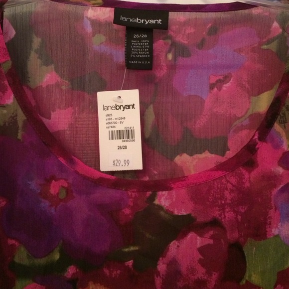 Lane bryant size 26/28 flower top - Picture 2 of 2