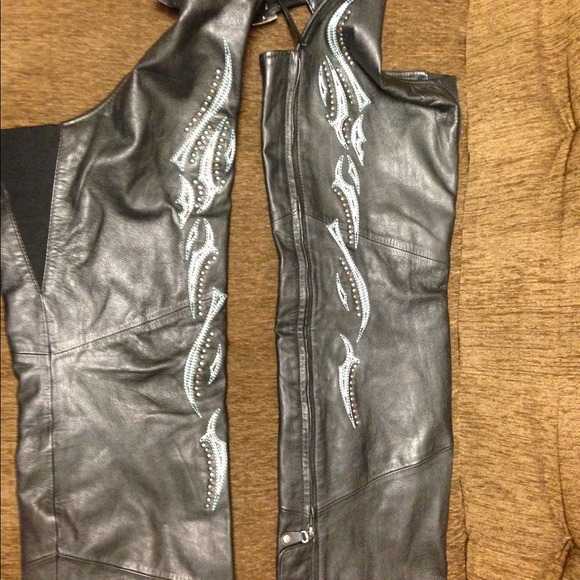 Harley Davidson leather Chaps - Picture 1 of 1
