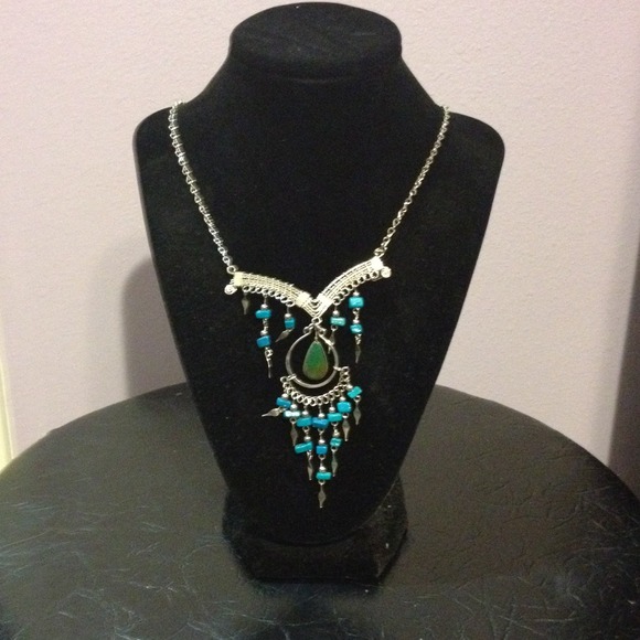 Teal necklace