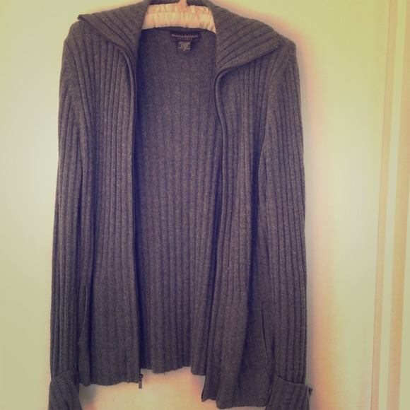 Cashmere zipper cardigan