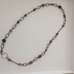 Purple, black, and gray necklace