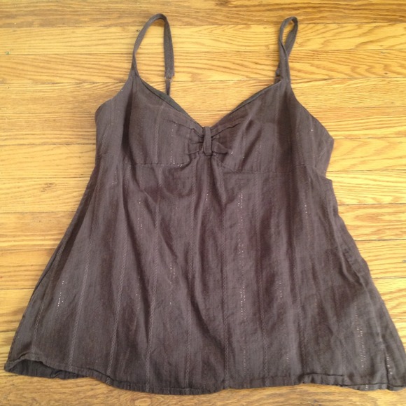 Cute brown and gold striped tank