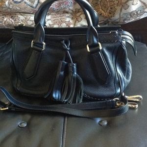 Authentic Burberry Bag, Black Leather👜