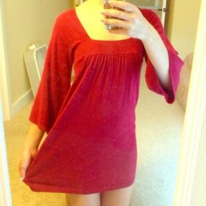 Red Express sweater dress