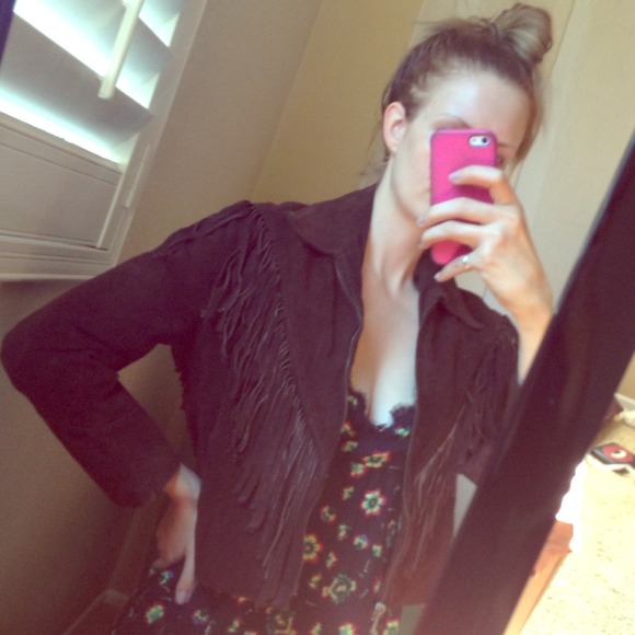 Awesome vintage western fringe leather jacket.