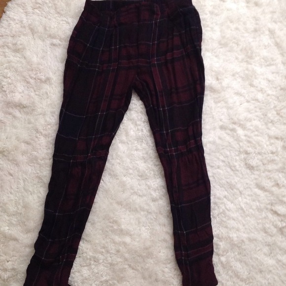 Zara plaid high rise pants