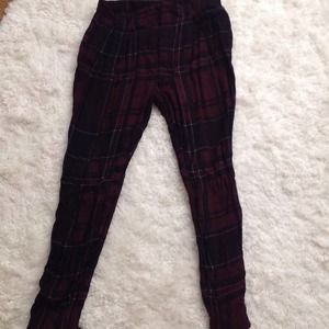 Zara plaid high rise pants