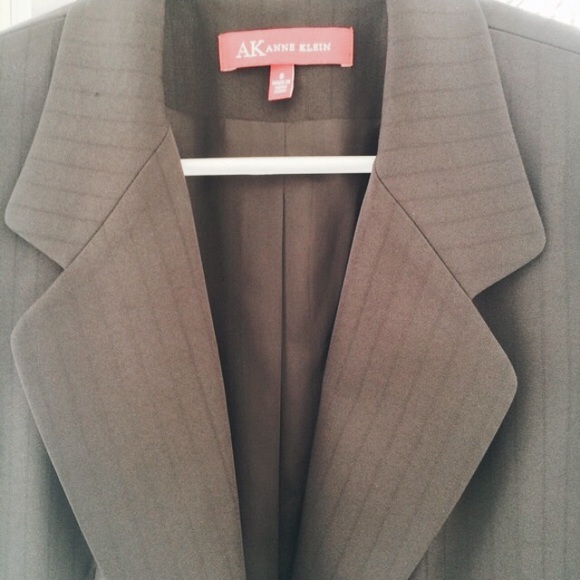 Anne Klein Brown on brown pin striped blazer
