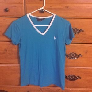 Ralph Lauren sport t shirt bright blue size small