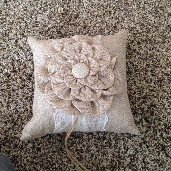 Ring bearer pillow. Burlap!