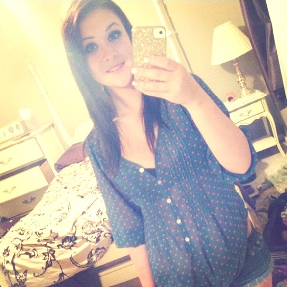 Forever 21 Chiffon Polka-Dot top.