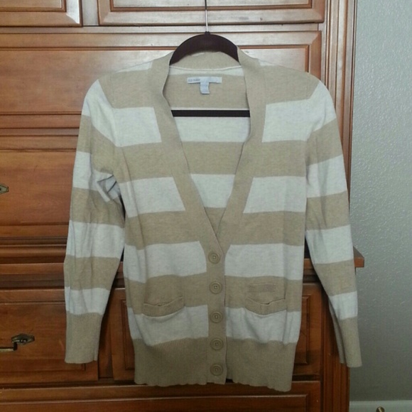 Cream striped cardigan