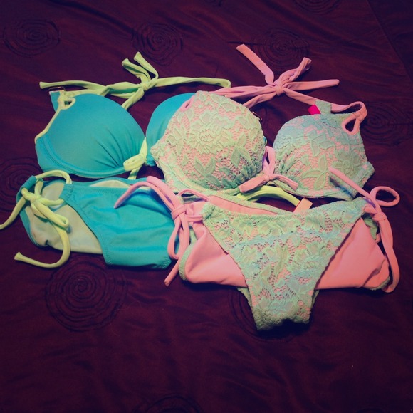 Two Victoria Secret push up swimsuits!