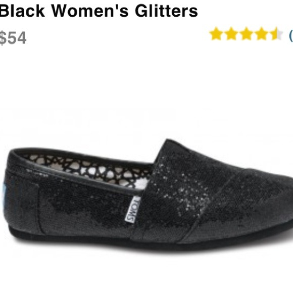 Glittery black women's toms