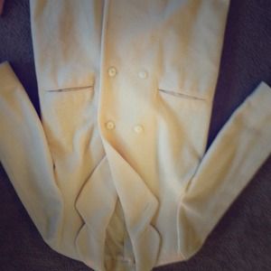 Cream double breasted full length coat Cream double breasted full length coat