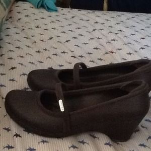Brown Crocs wedge heel size 9 m worn once