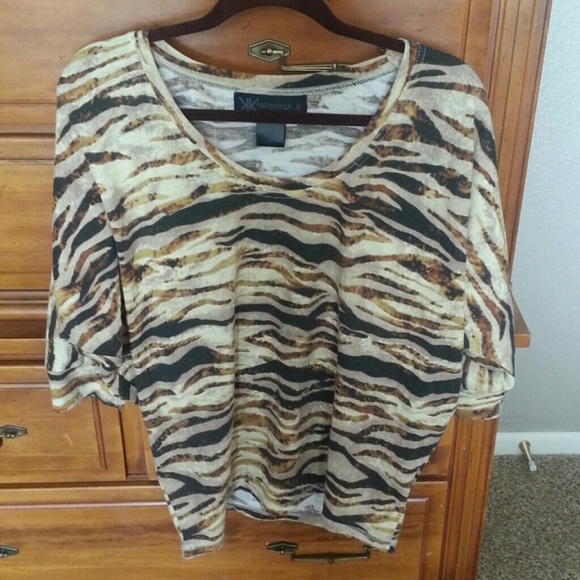 Kardashian Kollection animal print top