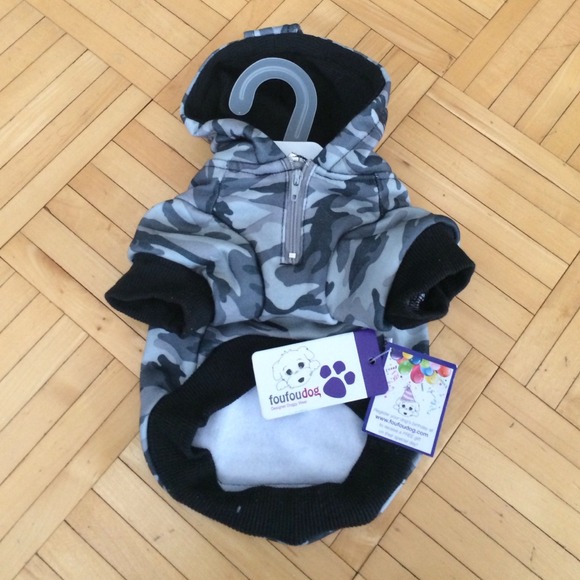 Foufoudog Camo Hoody Grey size small. Brand New! - Picture 1 of 4