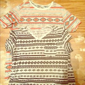 Two aztec print shirts. Guys small