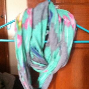 Tye dye printed spring mint scarf