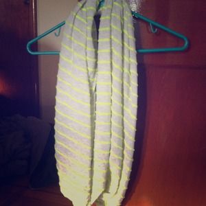 Gray/neon infinity scarf