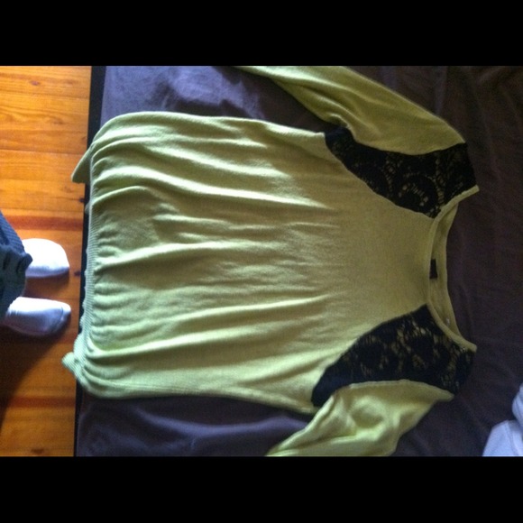 Neon green sweater