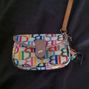 Dooney and Bourke multi color wristlet