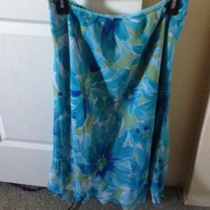Blue flower skirt
