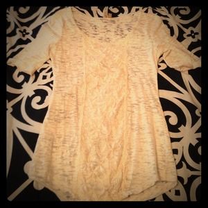 BKE lace burnout shirt