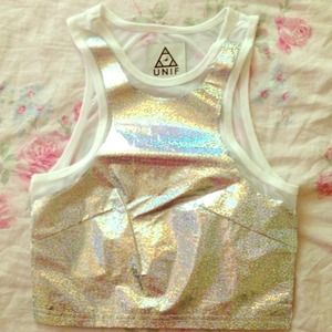 Holographic Crop Top