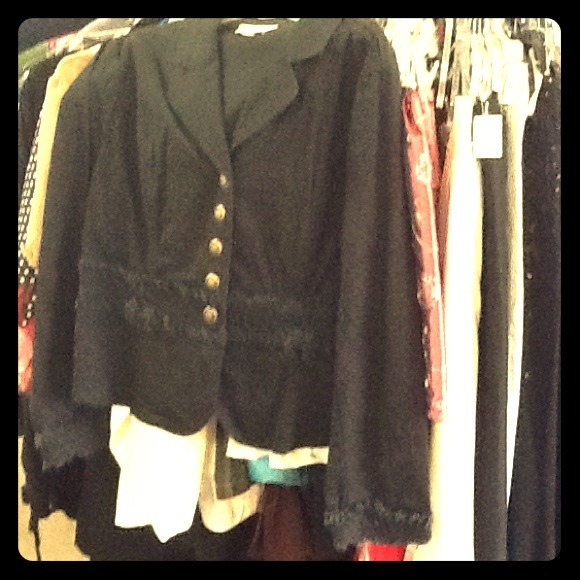 Black cotton fashion jacket