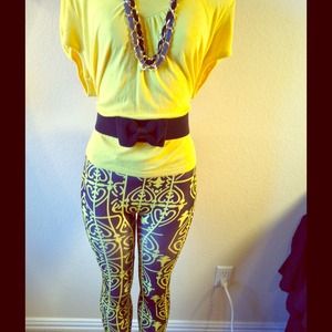 Black & Yellow Leggings/Jeggins