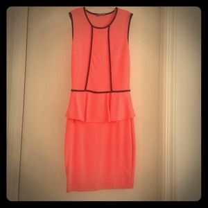 Orange/Coral Peplum dress