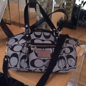 Coach metallic convertible bag