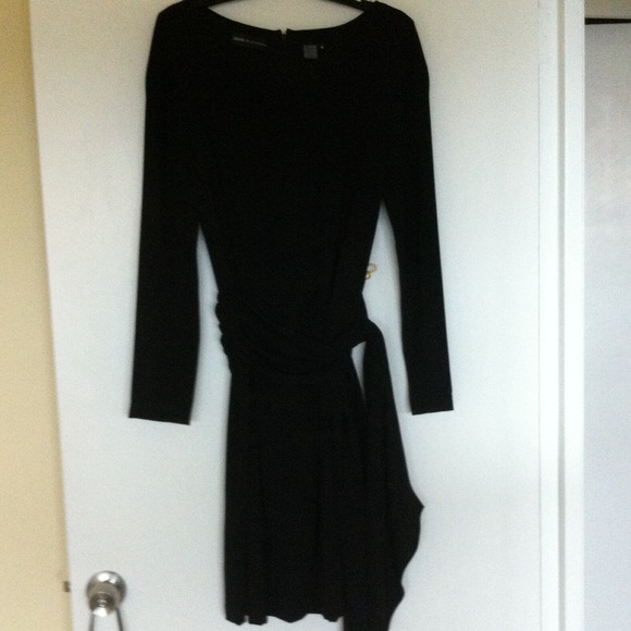 Black knit dress