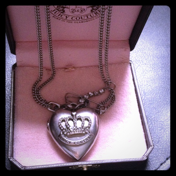 Juicy couture heart locket necklace.