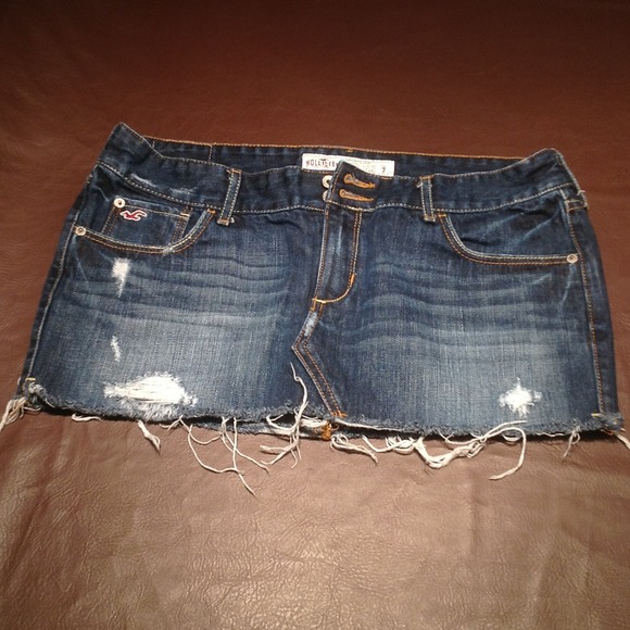 Blue jean mini skirt