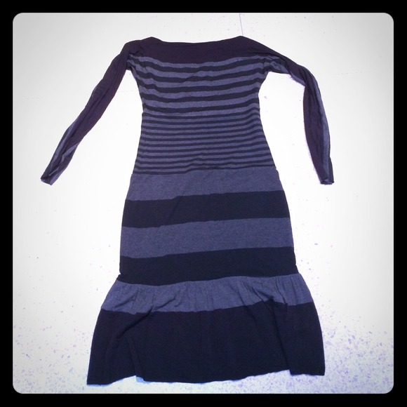 Black / Gray Striped Dress