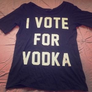 "I vote for vodka" T-shirt