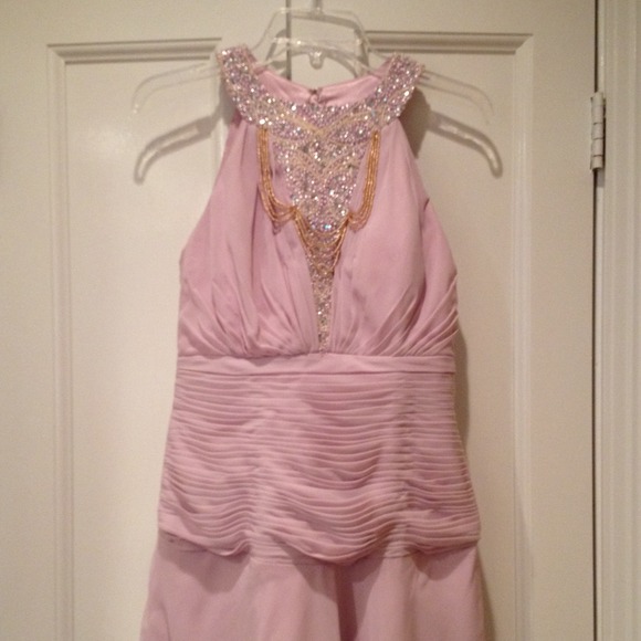 Long silk evening gown